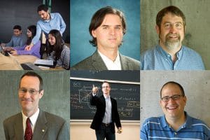 Composite image of six professors