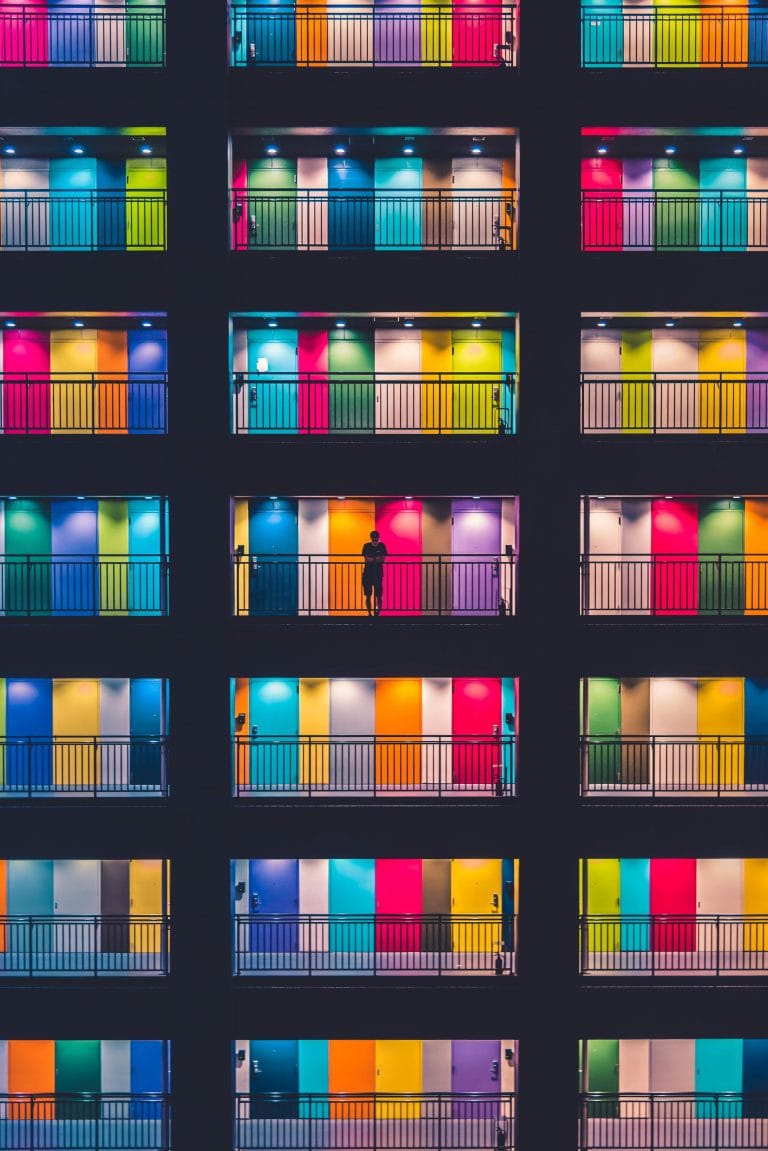alt= photo of colorful doors